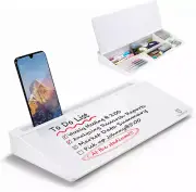 Small Glass Desktop Whiteboard Dry-Erase-Board - Computer Keyboard Stand White B