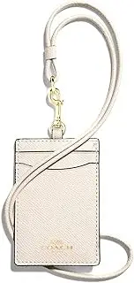 [COACH] Crossgrain Leather Lanyard Badge ID Holder Chalk F57311