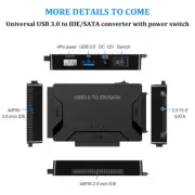 USB 3.0 to IDE/SATA Converter Adapter Kit For 2.5"/3.5" SATA/IDE Hard Drive