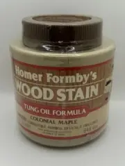 Vintage Homer Formbys Wood Stain Tung Oil Formula Colonial Maple One Quart