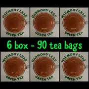 6 Boxes Dunkin Harmony Leaf Green Tea. 90 Tea Bags. NW 1.9oz EA.