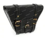 Pocket Side Panel Bag For Royal Enfield Interceptor Continental GT Black Leather
