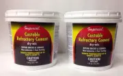 2 pack Castable Refractory Clay 3lb for Big Green Egg fire ring grate repair 6lb