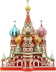 Piececool 3D Metal Puzzle Model Kits Saint Basil’s Cathedral Metal Building Kit for Adults, Brain Teaser DIY Metal Model Kits for Teens Man Woman Family-711 Pcs