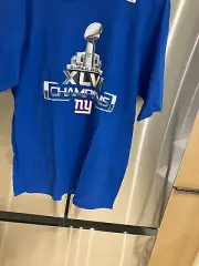 New York Giants blue Super Bowl XLVI Eli Manning t shirt adult Large NWT NEW