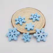 24 Mix Xmas Resin Flowers Embellishments Snowflake For Crafts Art Decor 2-3 cm