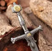 Handmade King Solomon Damascus Steel Viking Sword Battle Ready Sword