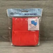 Collapsible Brush Bucket Crafter's Choice Red RD-326 College School Organizer