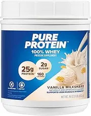 Pure Protein 100% Whey Powder - Vanilla Cream, 1 pound