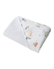 [Snuggle Hunny] Dog Park Organic Hooded Baby Towel in White