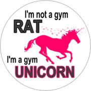 I'm Not a Gym Rat I'm A Gym Unicorn - 100 Pack Circle Stickers Decals 3" x 3"