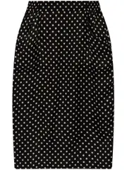 [Saint Laurent Paris] Saint Laurent Paris-Gonna A Matita In Charmeuse Di Seta A Pois-Donna 40 FR