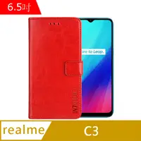 在飛比找PChome24h購物優惠-IN7 瘋馬紋 realme C3 (6.5吋) 錢包式 磁