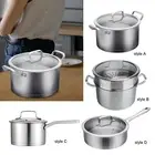 Kitchen Utensils Saucepan Frying Pan Ergonomic Handle Cookware Cooking Pot