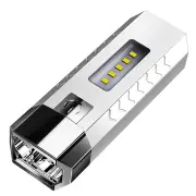 2*LED+5*COB Three Light Sources Flashlight 18650 USB Rechargeable Portable WaterproofLed Torch With Power Bank Functio