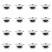 32pc Lemon & Lime 3.8L/29cm Foil BBQ Pot w/ Lid - Silver