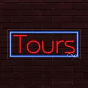 BRAND NEW "TOURS" w/BORDER 30x12x1 INCH LED FLEX WINDOW/WALL INDOOR SIGN 30450