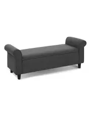 [Artiss] Arm Linen Storage Blanket Box Ottoman 125cm inGrey