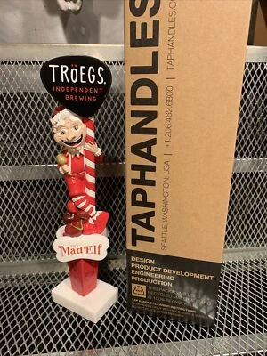 TROEGS BREWING PA NEW Figural The MAD ELF CHRISTMAS Holiday ALE Beer Tap Handle