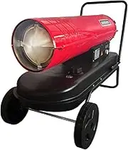 Portable 68kW Industrial Fan Heater Diesel Kerosene Warm Space Forced Air Blower Workshop Warehouse Shed Garage Greenhouse Office Fast Heating Shop