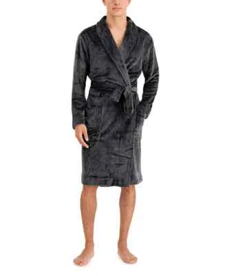 Club Room Men's Plush Pajama Robe, L/XL