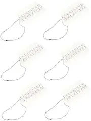 VINTORKY 6 Sheets Nail Display Tips Color Chart for Manicure Practice Double Sided Design with Chain for Nail Art Salon Students Polish Learners Portable Easy to Use