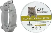 Flea Collar For Cats - Waterproof Cat Collar and Adjustable Puppy Collars, Dog Flea Treatment with Natural Ingredients Dog, Suitable for Small and Medium - Sized Pets, Tick, Lice Repellent Collar
