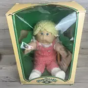 Cabbage Patch Kids Girl New Open Box Blonde Hair Blue Eyes Adoption Papers