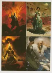 Mark Wheatley SIGNED 4 Card Fantasy Art Lot ~ Dejah Thoris Frankenstein Mobster