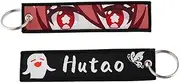 [Pinstant] Genshin Impact Hu Tao Anime Manga Hutao Keychain Key Tag Chain Fob Ring, Mixed, 5+ inches