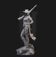 1/8 Cowgirl 3D Printing GK Figure Model Kit Unpainted Unassembled Garage Kit