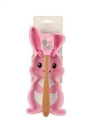 COOK WITH COLOR SILICONE SPATULA WITH BUNNY UTENSIL REST- Easter, Spring