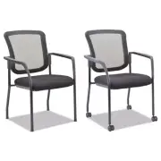 Alera EL4314 26″ x 25.6″ x 36.2″ Guest-Stacking Mesh Chair - Black New