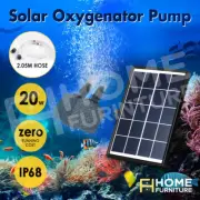 Solar Powered Air Oxygenator Pump Kit Outdoor Garden Pool Water Pond Panel 20W
