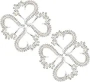 Angoily 10Pcs Heart Shaped Alloy Applique Patches for DIY Clothing Handbags and Home Decor Decorative Rhinestone Accessories for Fashion and Craft Projects