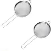 Stainless Steel Fine Mesh Strainer 2 PCS, Handle Sieve Mesh Strainers Sieve F...