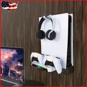 Shelf Floating Mount & Charging Stations for Playstation 5 Slim Disc & Digital