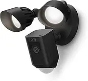 All-new Ring Floodlight Cam Wired Plus with motion-activated 1080p HD video, Black