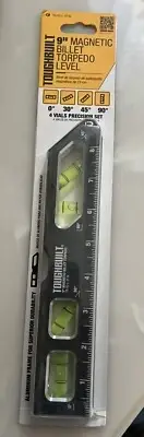 TOUGHBUILT Aluminum 9" Magnetic 4 Vial Torpedo Level TB-H2-L-9T-M