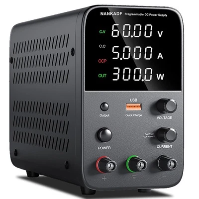 DC power supply (0-60V,0-5A) adjustable, switching supply, mini high...