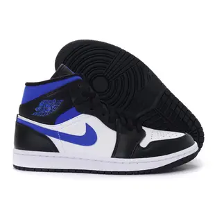 NIKE AIR JORDAN 1 MID AJ1 男鞋 籃球鞋 554724-140 黑白藍 現貨