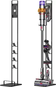 Dyson-Compatible Metal Vacuum Storage Stand - Easy Assembly, Space-Saving Design