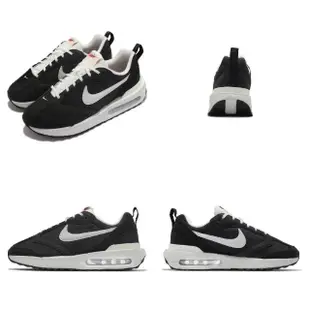 【NIKE 耐吉】休閒鞋 Air Max Dawn 運動 男女鞋 復古鞋型 氣墊 避震 尼龍 情侶穿搭 黑 白(DJ3624-001)