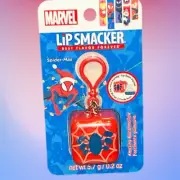 Marvel Spiderman Lip Smacker Cube W/Clip keychain Amazing Marshmallow .2 oz
