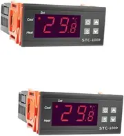 minkissy 2 Pcs Digital Thermostat Controller for Aquarium Fish Tank Incubator Precise Temperature Regulation