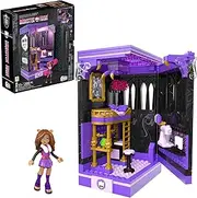 Mega Monster High Action Figure Building Set Clawdeens Haunted Book Corner with 299 Pieces, Book Corner for Collectors, HXM32