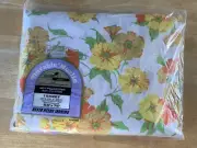 Vintage Wells Royal Yellow Floral Durable Muslin Double Full Fitted Bed Sheet
