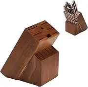Wood Kitchen Knife Block, Universal Kitchen Knife Holder Kitchen Knife Storage Rack 14 Piece Knife Holder