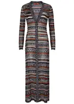 Missoni Striped Fine-knit Maxi Cardigan - Multicoloured - 42 (UK12 / M) 42 (UK12 / M)