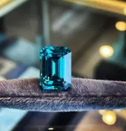 3Ct Lab Grown Brilliant Emerald Cut Diamond Ring VVS1 Natural Blue Color Clarity